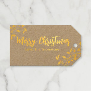 Fröhliche Weihnachten Elegant Goldene Feiertage Gr Geschenkanhänger
