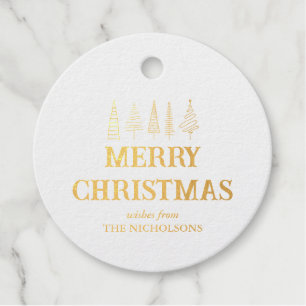 Fröhliche Weihnachten Elegant Moderne Skripte Weih Geschenkanhänger