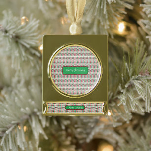 Fröhliche Weihnachten Elegant und modern individua Banner-Ornament Gold