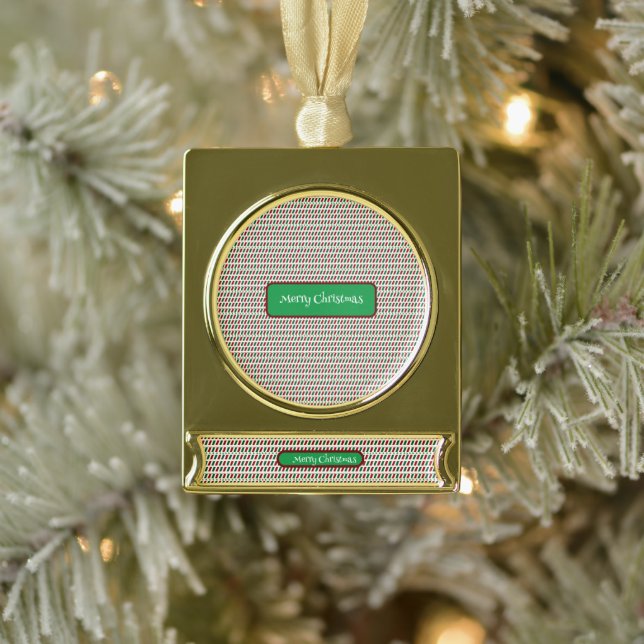 Fröhliche Weihnachten Elegant und modern individua Banner-Ornament Gold (Baum)