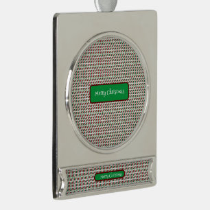 Fröhliche Weihnachten Elegant und modern individua Banner-Ornament Silber