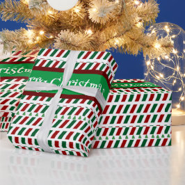 Fröhliche Weihnachten Elegant und modern individua Geschenkpapier