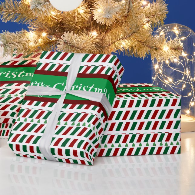 Fröhliche Weihnachten Elegant und modern individua Geschenkpapier (Feiertage)