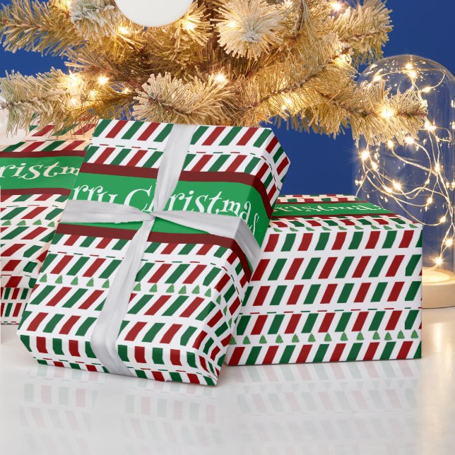 Fröhliche Weihnachten Elegant und modern individua Geschenkpapier (Feiertage)