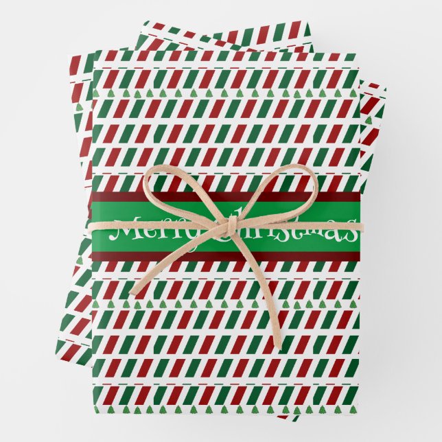 Fröhliche Weihnachten Elegant und modern individua Geschenkpapier Set (Beispiel)