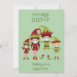Fröhliche Weihnachten Elfed Up Familien-Gesichtsma