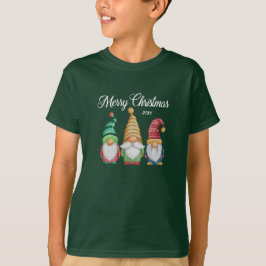 Fröhliche Weihnachten Feierliche Farben Grün T-Shirt
