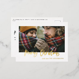 Fröhliche Weihnachten Foto Urlaub Postkarte