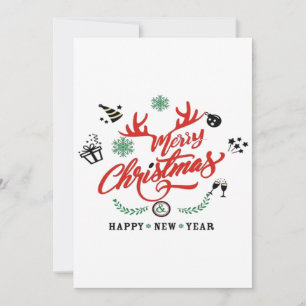 Fröhliche Weihnachten - Frohes Neues Jahr Dankeskarte