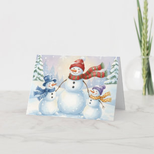 Fröhliche Weihnachten für die Snowman-Familie