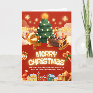Fröhliche Weihnachten gefaltete Grußkarte für Kind Karte