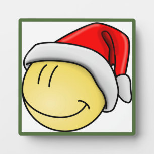 FRÖHLICHE WEIHNACHTEN GESICHT SANTA FOTOPLATTE