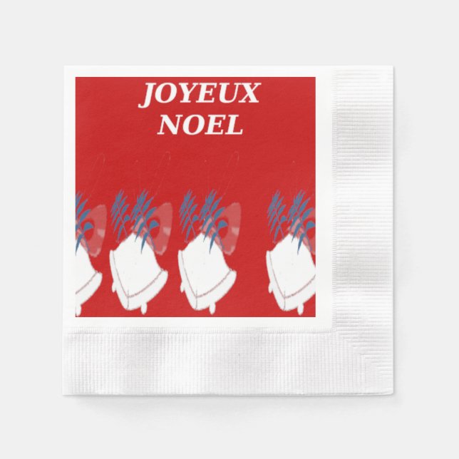 Fröhliche Weihnachten Glocken 50 Serviette (Vorderseite)