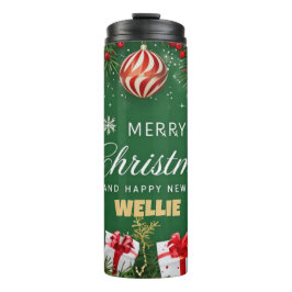 Fröhliche Weihnachten Grüner Tumblr – Festliches G Thermosbecher
