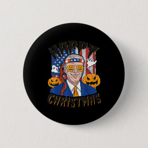 Fröhliche Weihnachten Halloween Witze Kürbis Boo S Button