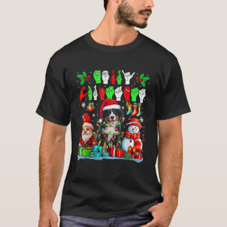 Fröhliche Weihnachten Hände Gebärdensprache Santa  T-Shirt
