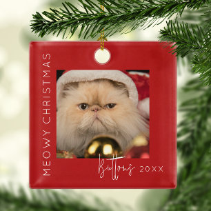 Fröhliche Weihnachten   Haustier-Foto-Weihnachtsba Ornament Aus Metall