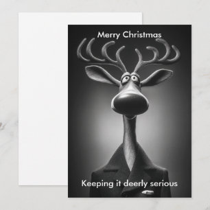 Fröhliche Weihnachten Humor Rentier Feiertagsgruß