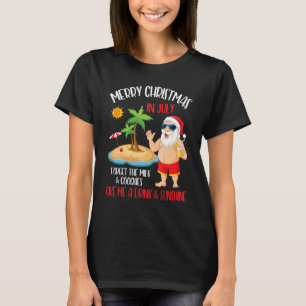 Fröhliche Weihnachten im Juli vergessen Milchkekse T-Shirt