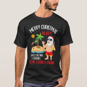 Fröhliche Weihnachten im Juli vergessen Milchkekse T-Shirt