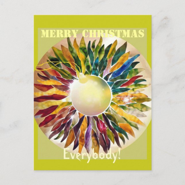 Fröhliche Weihnachten Jeder dekorative Einladung (Vorderseite)