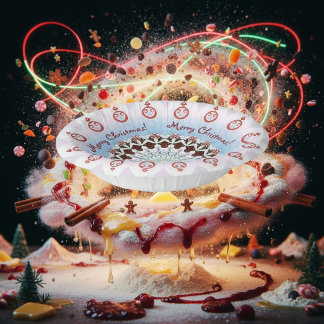 Fröhliche Weihnachten Kaleidoskop Pappteller
