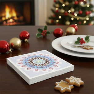 Fröhliche Weihnachten Kaleidoskop Serviette