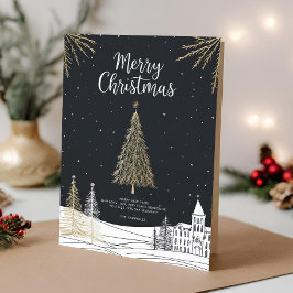 Fröhliche Weihnachten Kalligrafie-Script gefaltet