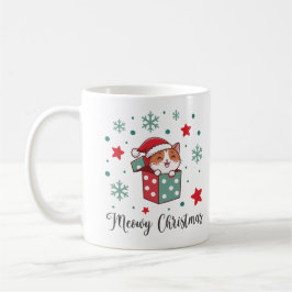 Fröhliche Weihnachten Katzenliebhaber-Geschenk Süß Kaffeetasse