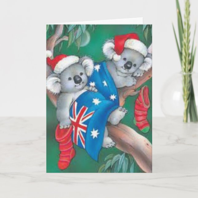 Fröhliche Weihnachten Koala Bären (Vorderseite)