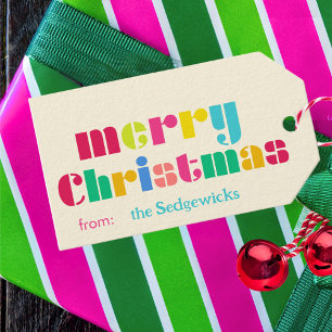 fröhliche Weihnachten kühl Personalisierten Regenb Geschenkanhänger