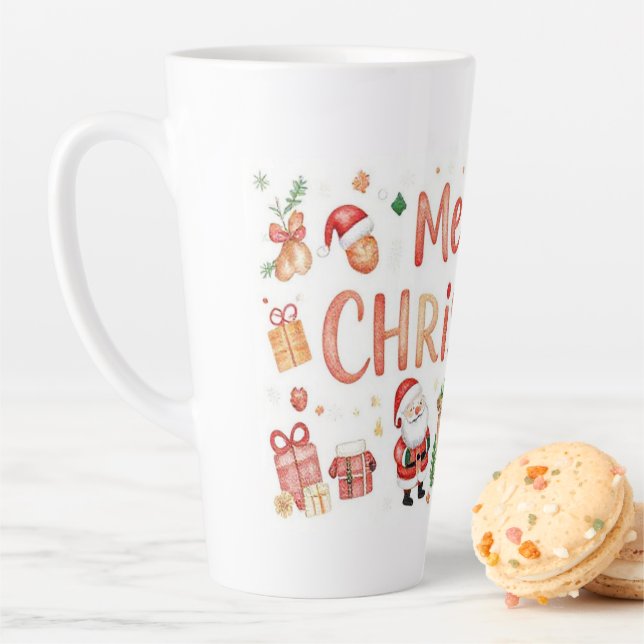 Fröhliche Weihnachten Latte Tasse (Beispiel)