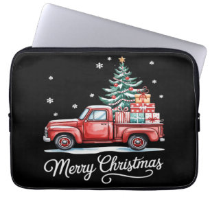 Fröhliche Weihnachten LKW Lustiger Baum Essential Laptopschutzhülle
