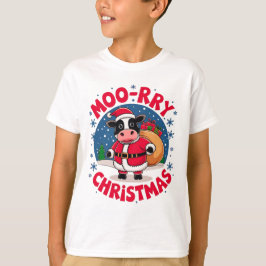 Fröhliche Weihnachten Lustige Kuh Weihnachten T-Shirt