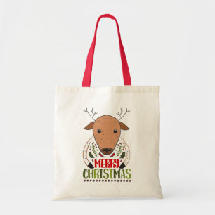 Fröhliche Weihnachten Lustiger Hirsch Weihnachten Tragetasche