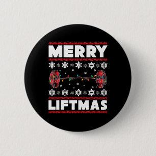 Fröhliche Weihnachten Lustiger Weihnachts-Gym-Work Button