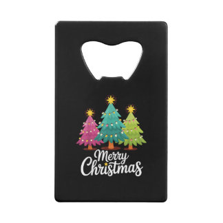 Fröhliche Weihnachten Lustiges Farbige Weihnachtsb Geldbeutel Flaschenöffner