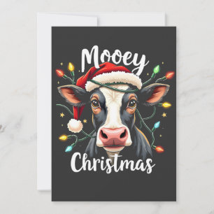 Fröhliche Weihnachten Lustiges Xmas Kuh Rinderlieb Einladung