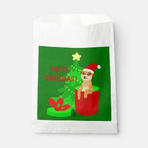 fröhliche Weihnachten meerkat santa lustig Geschenktütchen