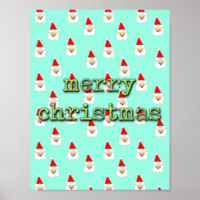 fröhliche Weihnachten Mitte des Jahrhunderts moder Poster (Vorne)