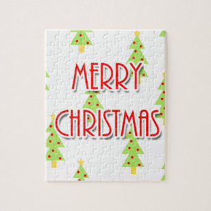fröhliche Weihnachten Mitte des Jahrhunderts moder Puzzle
