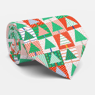 Fröhliche Weihnachten Moderne Patchwork-Weihnachts Krawatte
