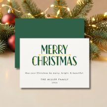 Fröhliche Weihnachten Modernes Weihnachtsfest Grün