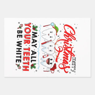 Fröhliche Weihnachten möge alle deine Zähne weiß s Geschenkpapier Set