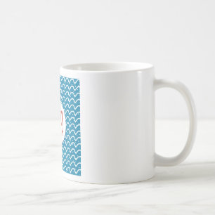 Fröhliche Weihnachten Nahtloses Muster Blaue Textu Tasse