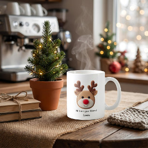 Fröhliche Weihnachten niedliche Cartoon-Rentiere K Kaffeetasse
