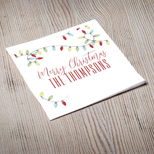 Fröhliche Weihnachten Niedliche Streichlichter Serviette