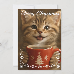 fröhliche Weihnachten niedliches Kätzchen Foto mod