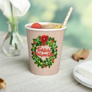 Fröhliche Weihnachten Pappbecher