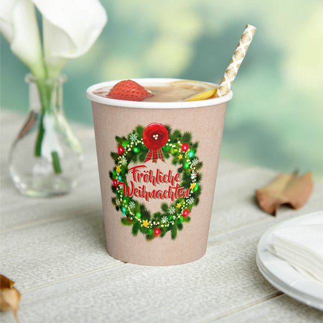 Fröhliche Weihnachten Pappbecher (In Situ)